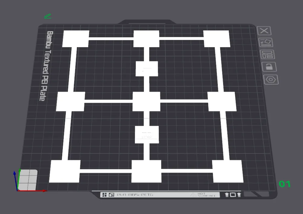 Bed Leveling Test Printer Calibration Tool - Free 3D Print Model ...