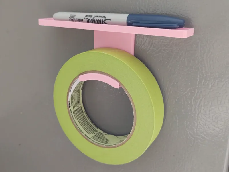 Tape and marker holder for fridge (1 inch)