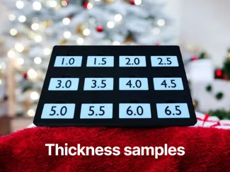 Thickness sample