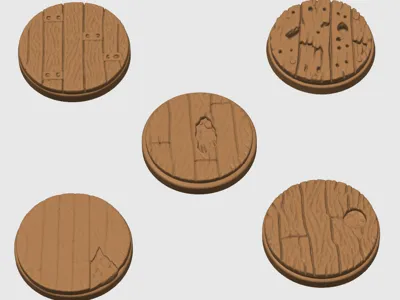 Planks Display Bases (Set of 5) - Free 3D Print Model - MakerWorld