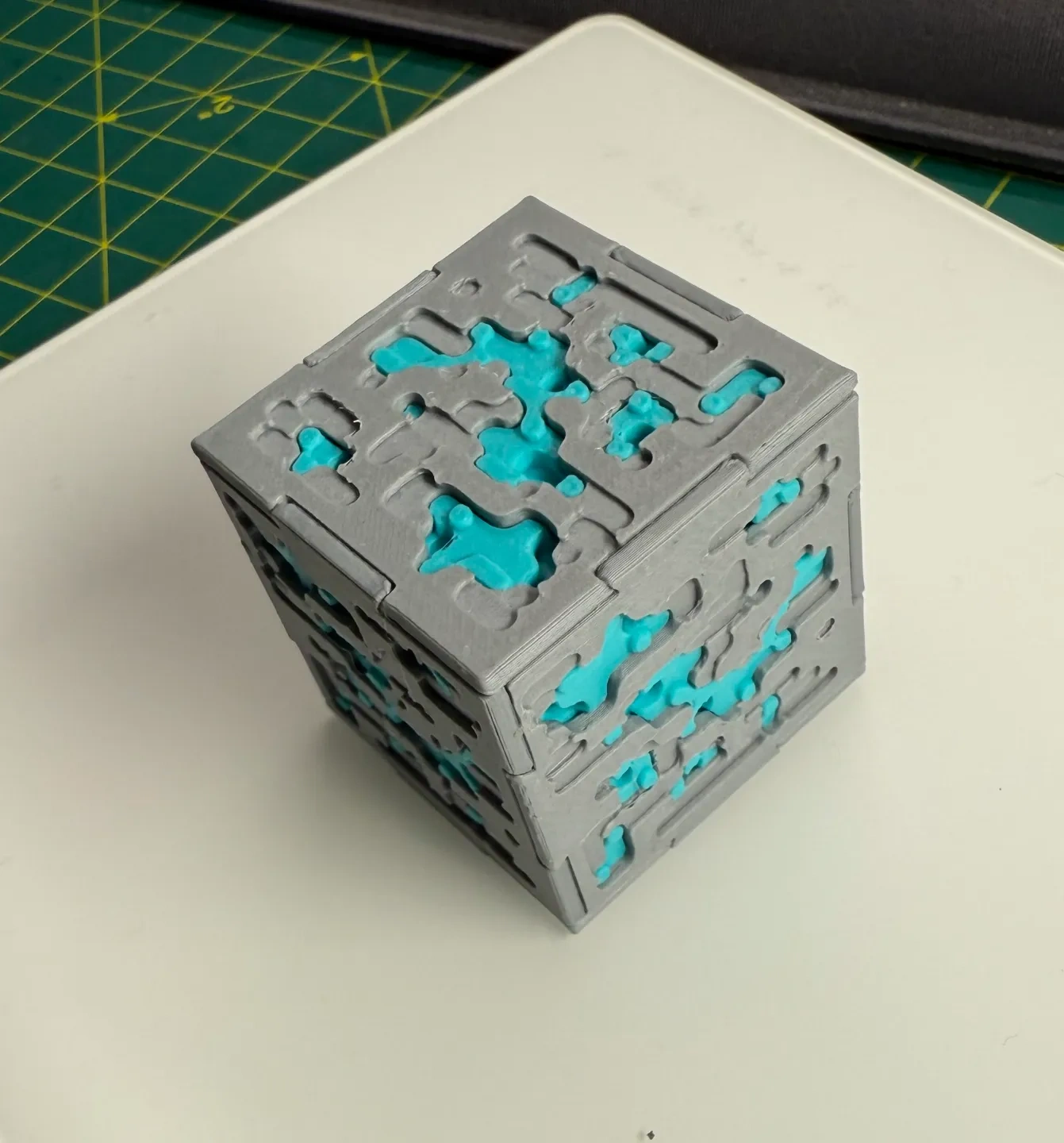 Miniatura 2 do modelo 3D 我的世界 Minecraft 钻石方块纹路面料，以钻石方块的纹路为灵感的面料，无竹屎，简易安装