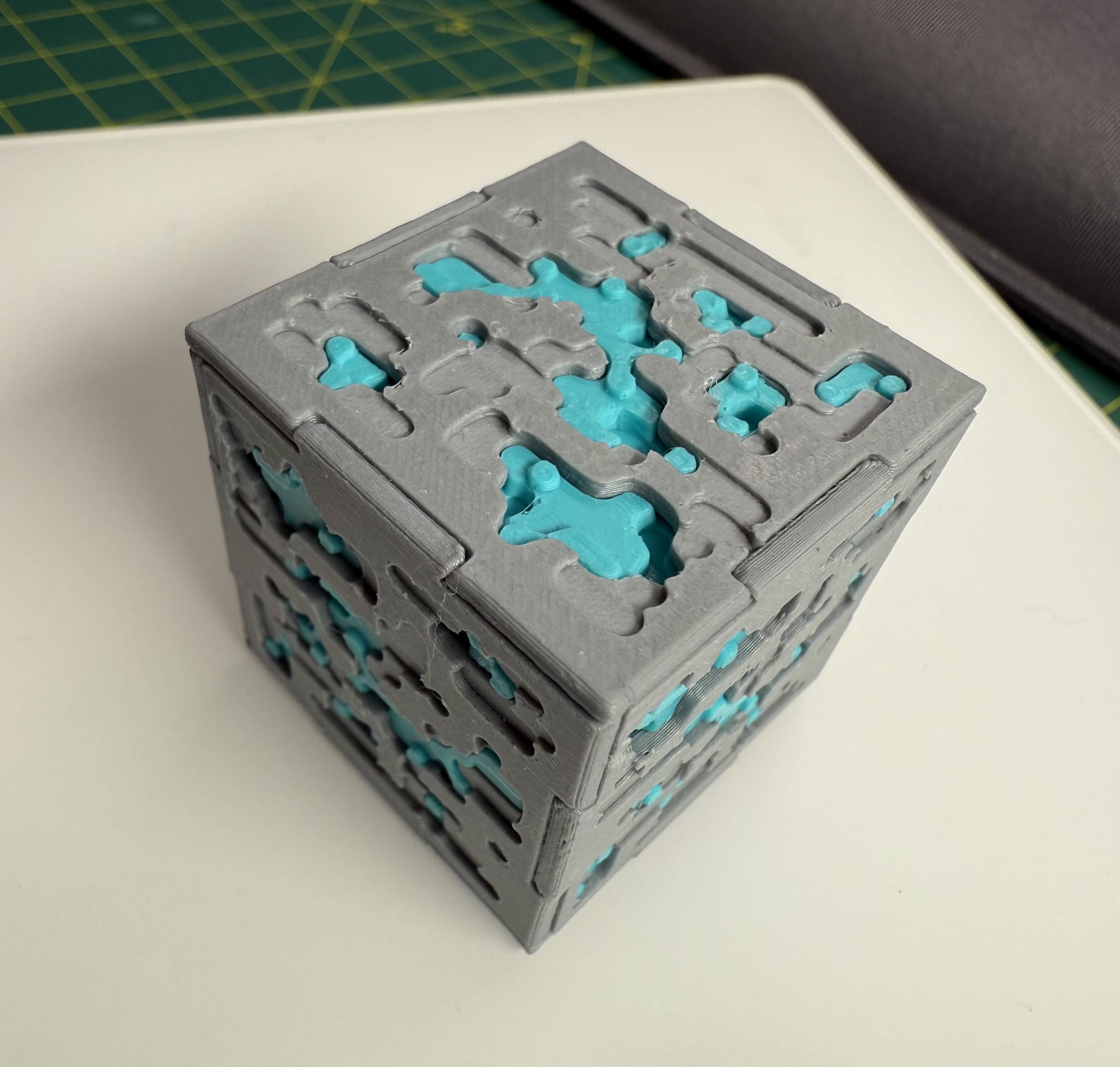 Miniatura 3 do modelo 3D 我的世界 Minecraft 钻石方块纹路面料，以钻石方块的纹路为灵感的面料，无竹屎，简易安装