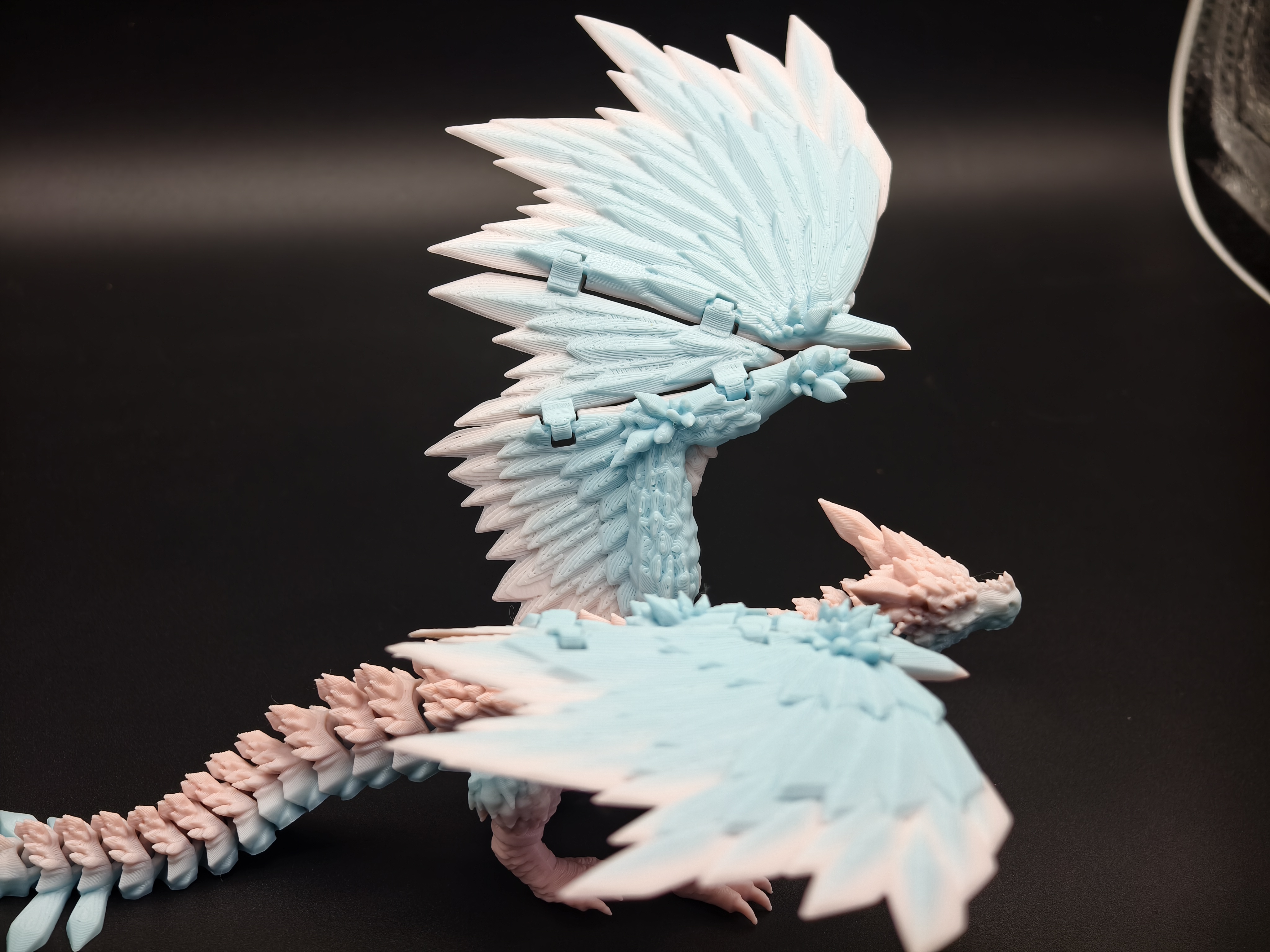 Miniatura 4 do modelo 3D 水晶飞龙，水晶龙，无需支撑，手机直接打即可