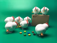 with 3D printed M&M`s