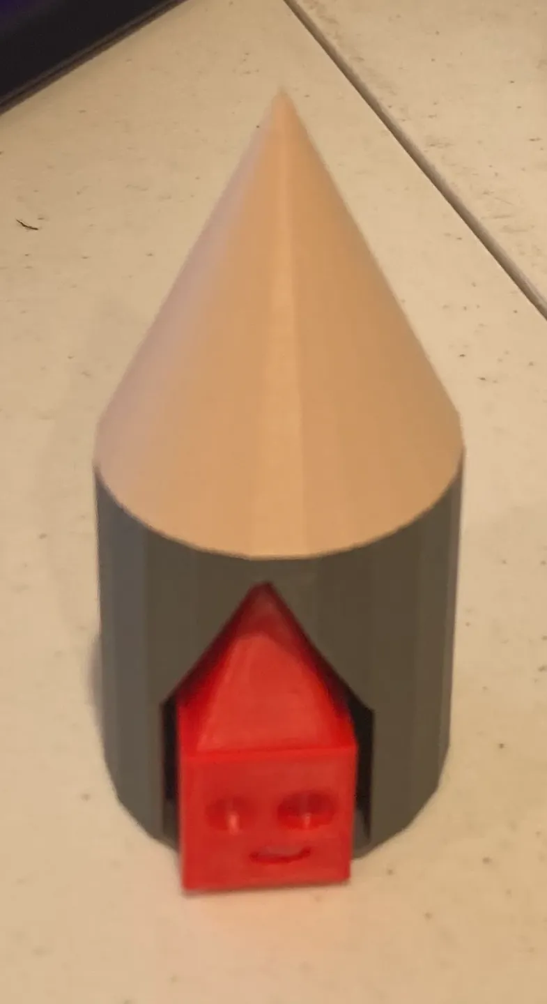 Hut for the Cube with a pyramid on its head 