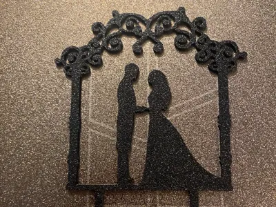 wedding cake topper 3d print model download - MakerWorld