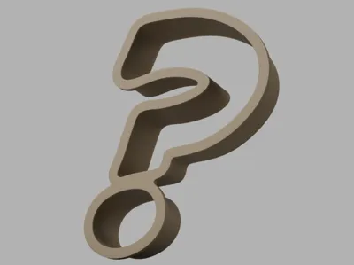 Question mark cookie cutter