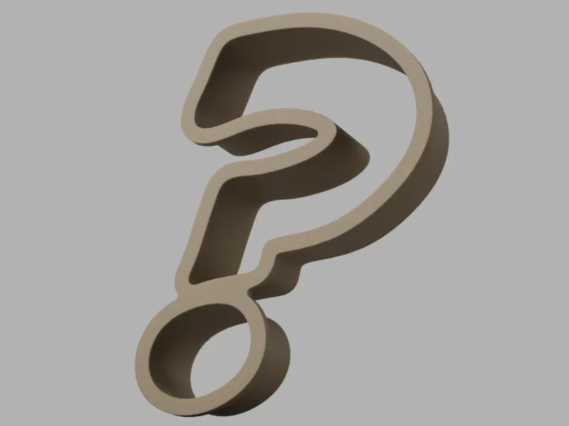 Question mark cookie cutter