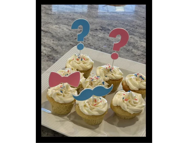 Gender Reveal Cupcake Toppers