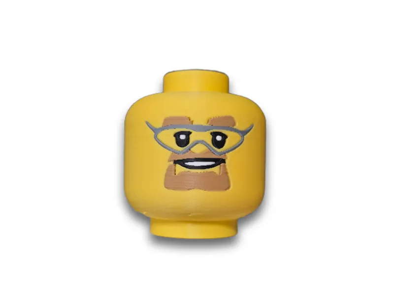 Big Brick Heads with Safety Glasses