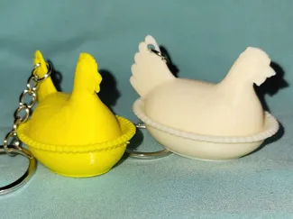 Vintage Inspired Chicken Key Chain