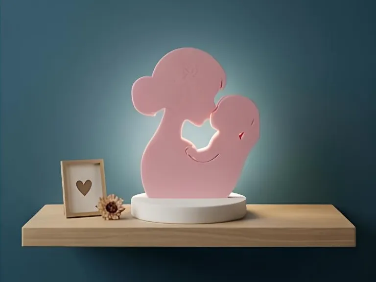 Mother & Child Silhouette Decor