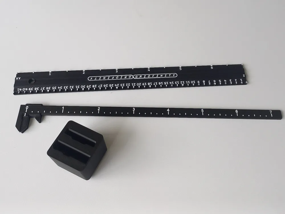 Grifinity Ruler Print Gridfinity Calipers & Ruler holder - Free 3D Print Model - MakerWorld