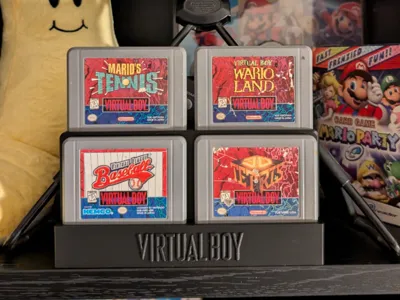 Virtual Boy Game Cartridge Display