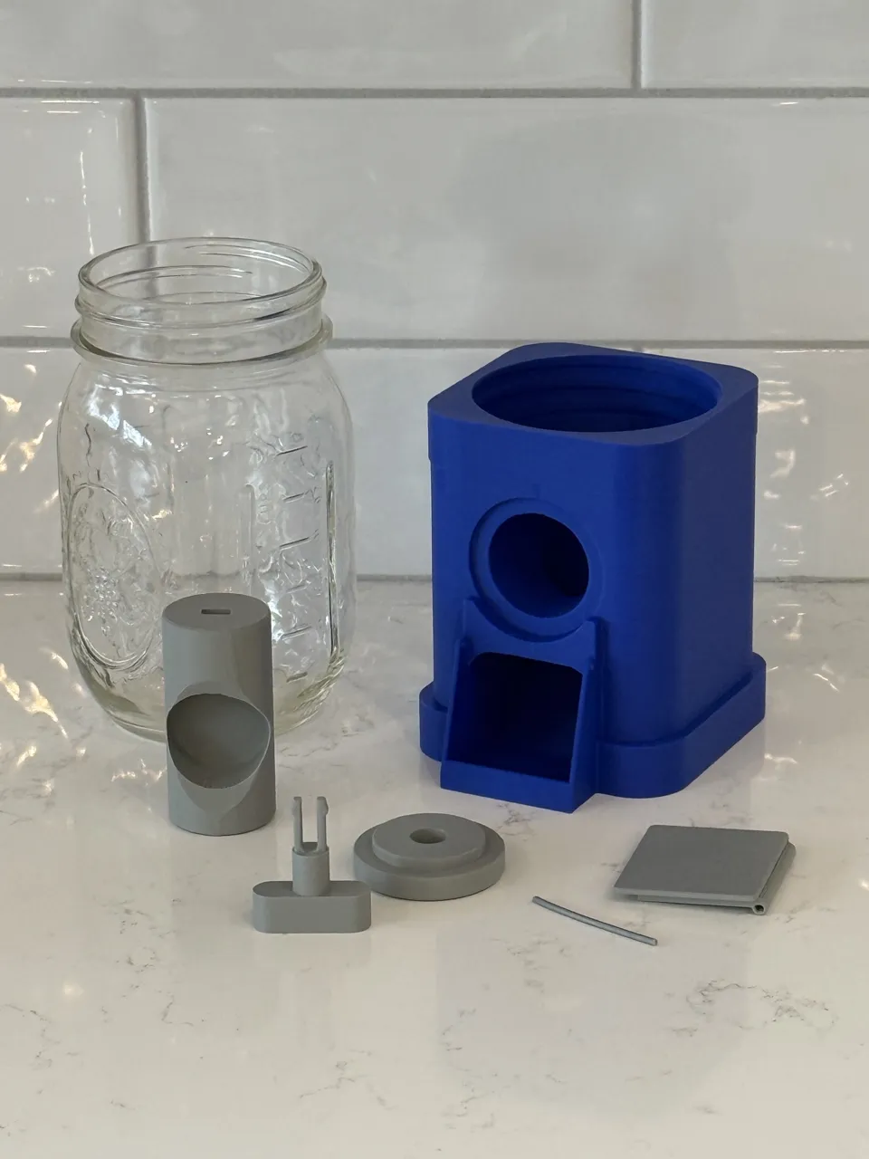 Mason Jar Candy Dispenser (threaded jar) view 4