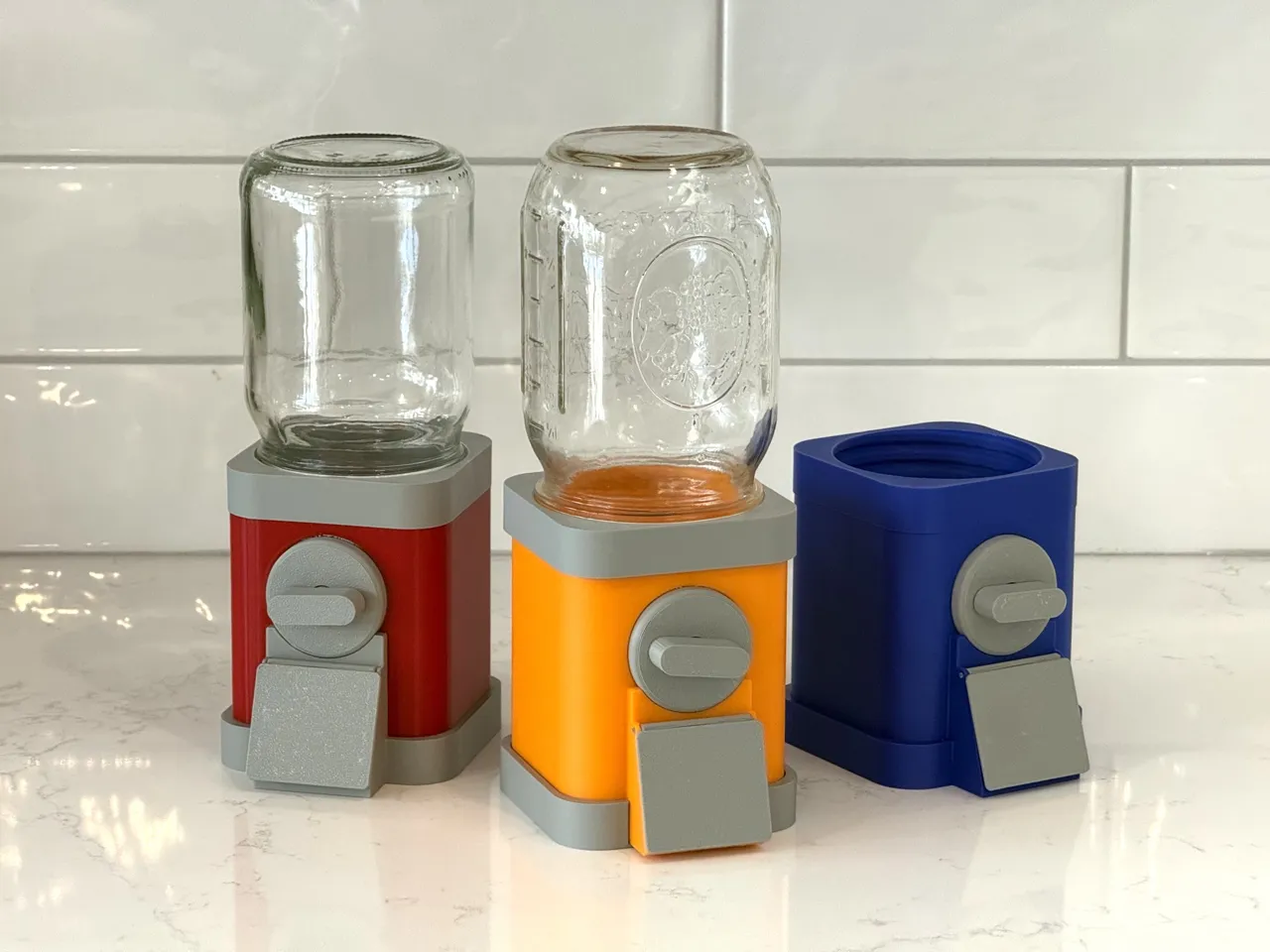 Mason Jar Candy Dispenser (threaded jar) view 2