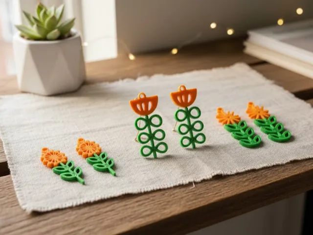 Scandianavian flower earring set