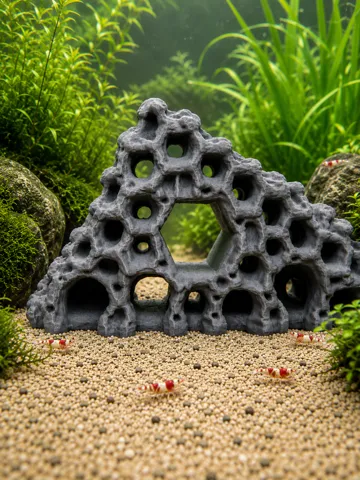 Letrero o emblema decorativo: Shrimp Cave Rock – Aquarium Hideout — vista de referencia 2