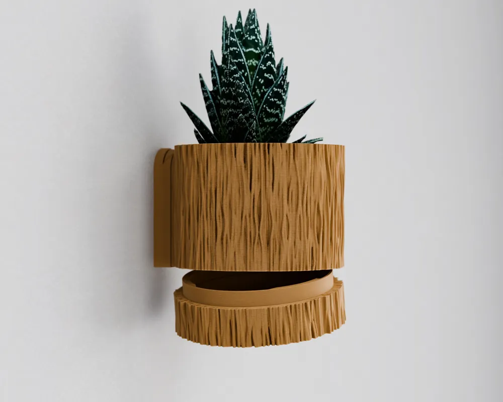 Trä Wall Planter with a Hidden Drip Tray - Free 3D Print Model - MakerWorld