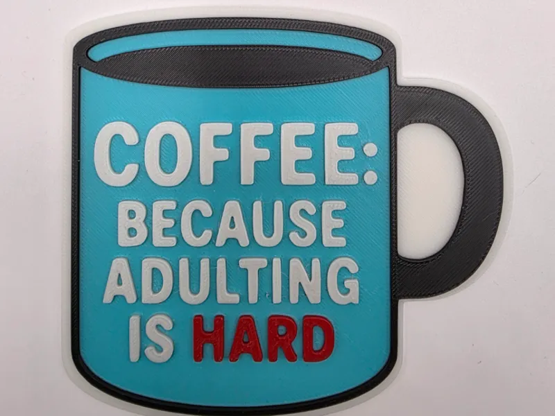 Coffee Cup Sign Funny Wall Decor