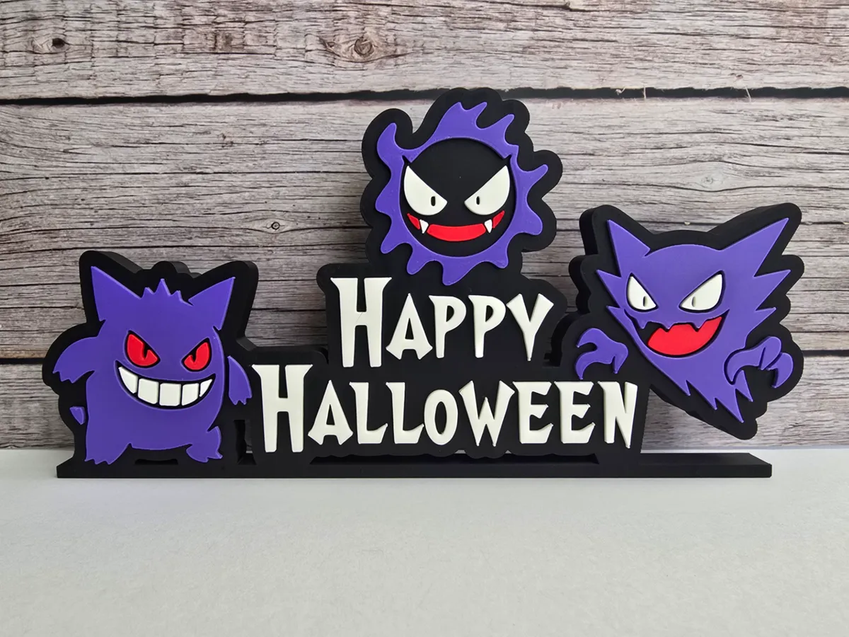 Happy Halloween - Ghost Pokemon by Rakenra MakerWorld: Download Free 3D Models - 3D model önizlemesi