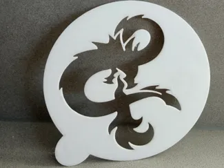 Dungeons and Dragons coffee stencil