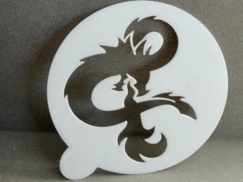 Dungeons and Dragons coffee stencil