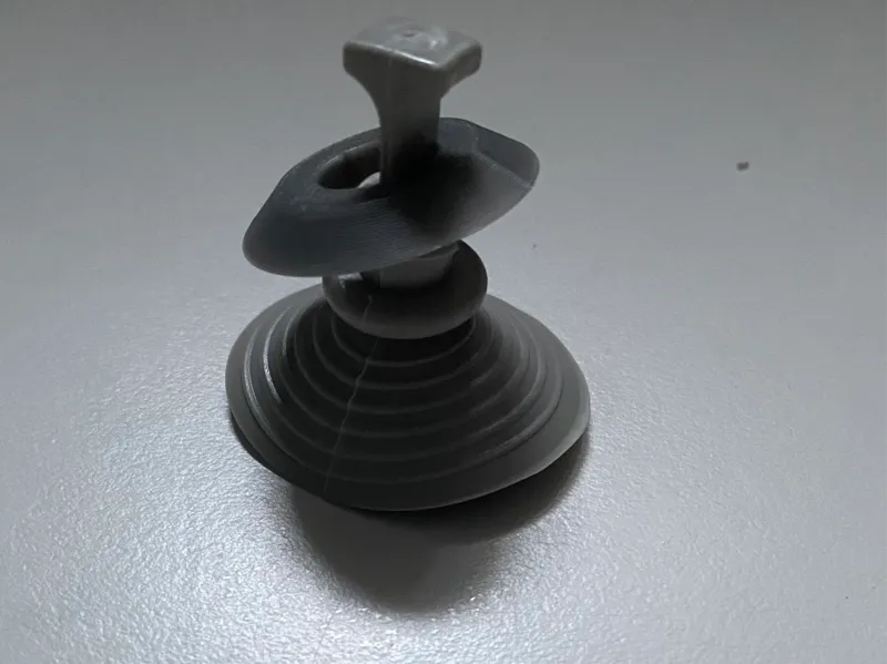 Silicone suction cup pin