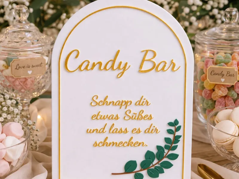 Candy Bar Schild