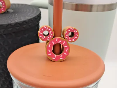 Mouse Donut Straw Topper