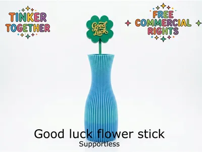 Good luck clover plant stick (supportless)
