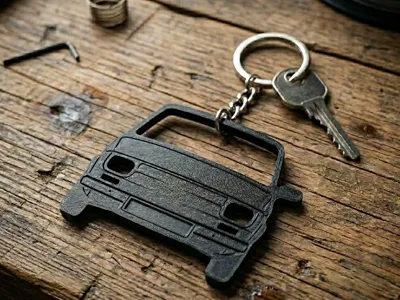 Classic Polish "Maluch" 126p Silhouette Keychain
