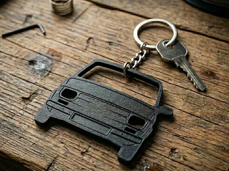 Classic Polish "Maluch" 126p Silhouette Keychain