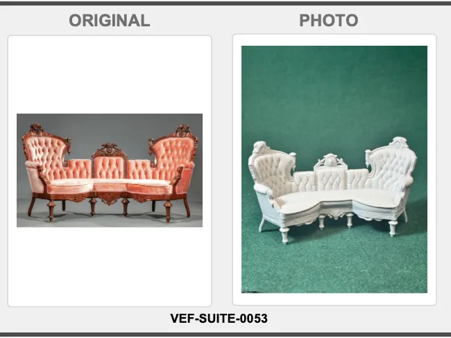 Carved Walnut Parlor Suite VEF-SUITE-0053 1:12