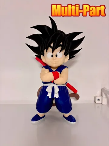 Modelo para impresión 3D: Goku Multi-Part — vista de referencia 2