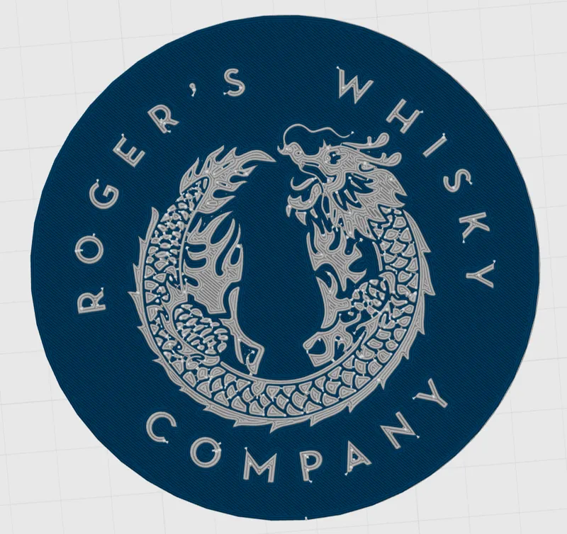 Coaster for Rogers Whisky