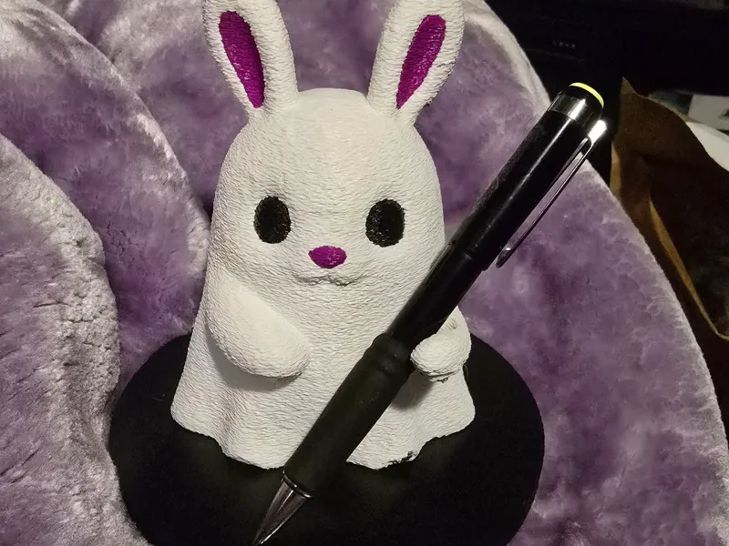 Ghost Bunny Pen Holder