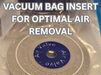 Vacuum bag insert for optimal air escape