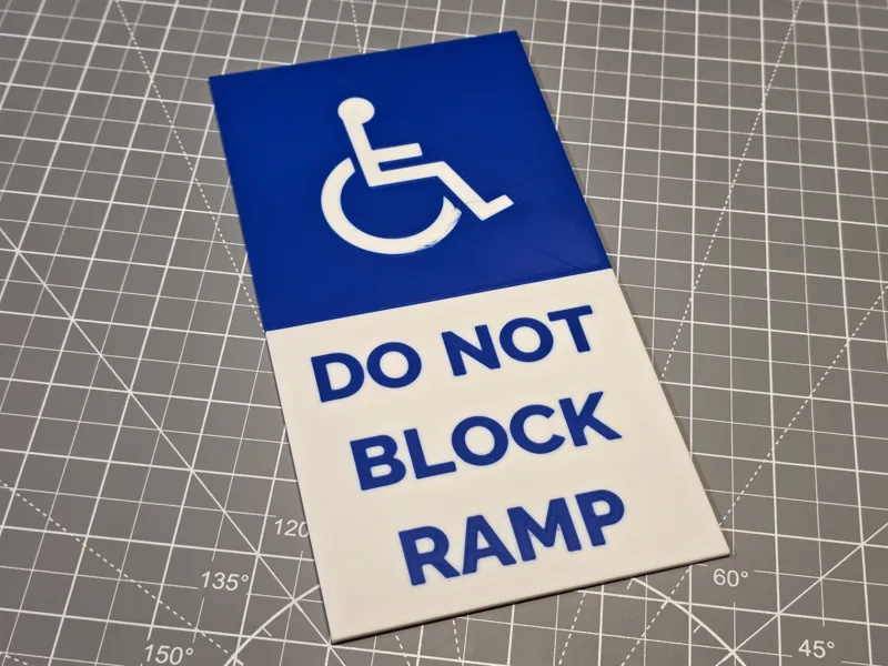 Do not block ramp sign
