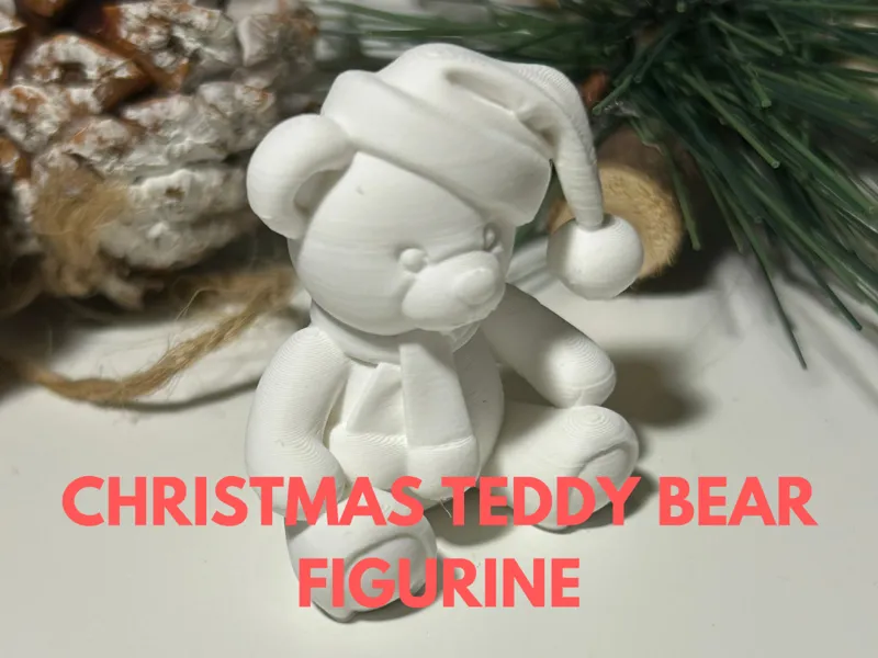 Mini Cute Teddy Bear with Santa Hat - Christmas