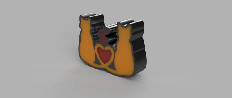 Twin Heart Cat Lightbox