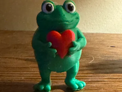 Standing Frog with Heart
