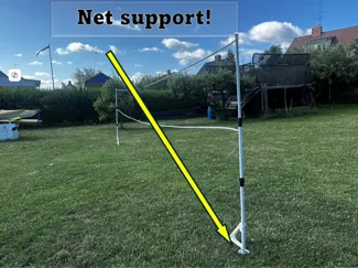 Badminton net support