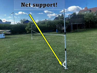 Badminton net support