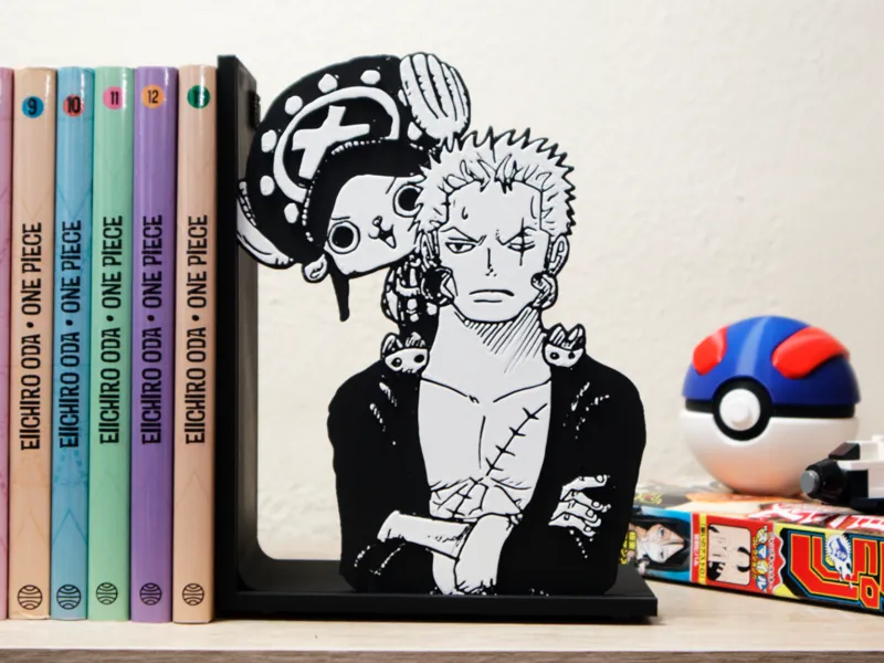 Bookend of Zoro and Chopper | One Piece Fan Art 