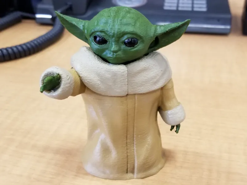 Low Poly Baby Yoda Like Figure