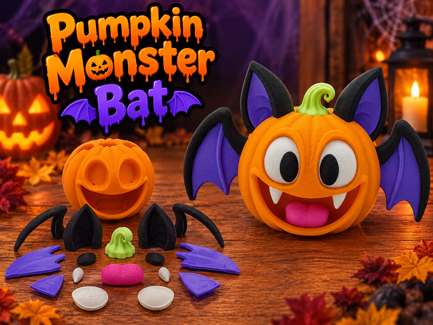 Pumpkin Monster – Bat 3D model