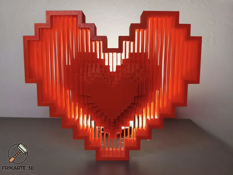 Pixel Heart String Art – Retro Heart Decor