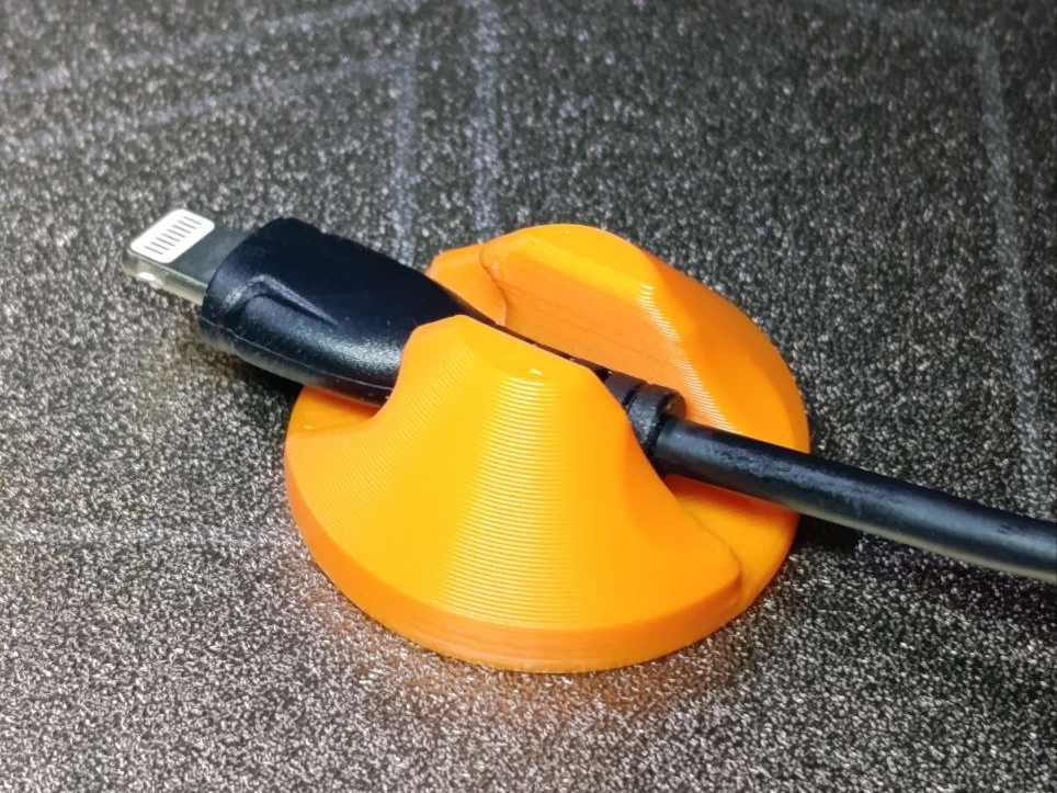 Minimalist Cable Organizer Puck. Desk & Wall Mount