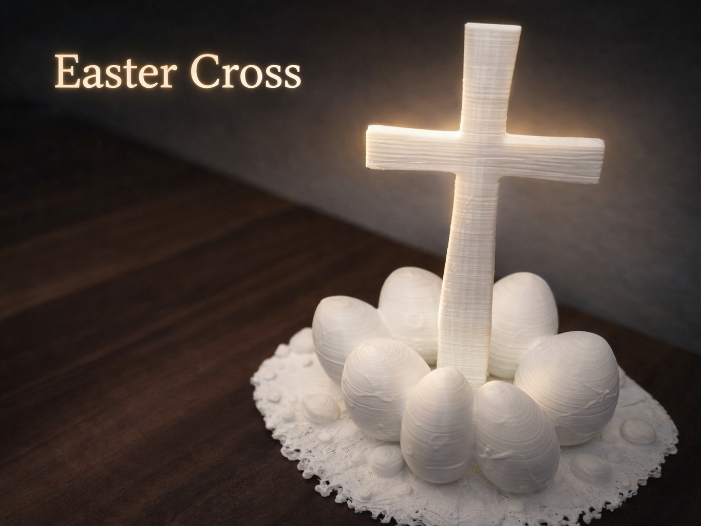 Easter Cross Decoration with Eggs